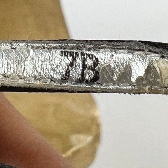 Vintage Y2K Black Elegant Open Toe Slip On 2000s Rhinestone Kitten Heels / 7 - Picture 8 of 11